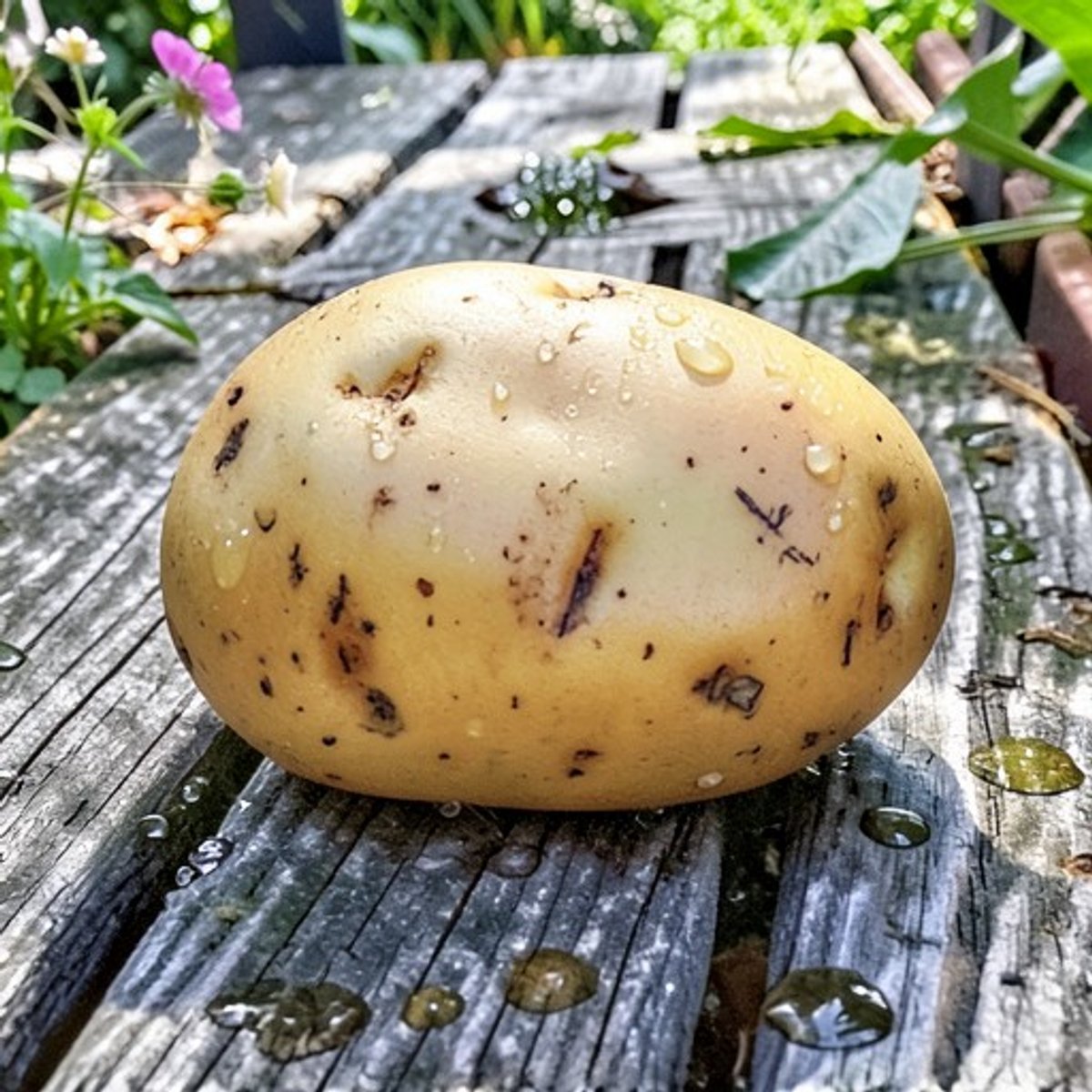 Kartoffelreihen mit aufgeschütteten Dämmen und gut sichtbaren Reihenabständen