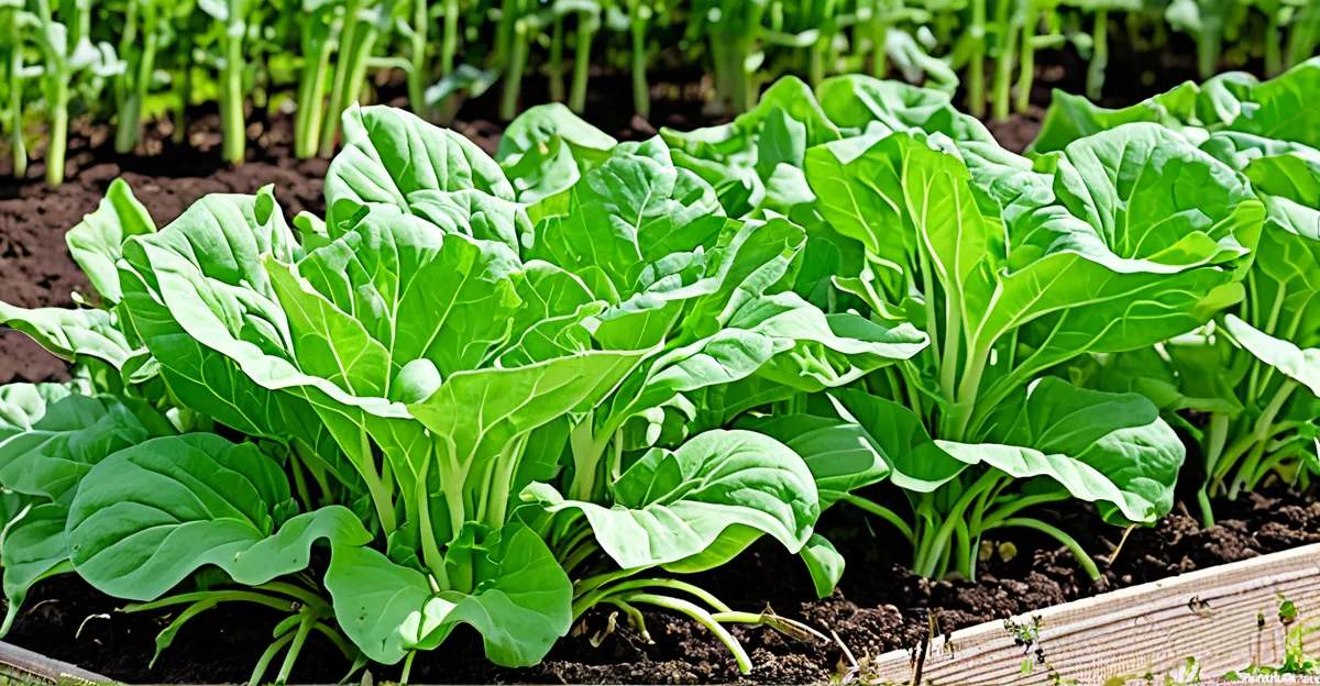 Kohlrabi im Gemüsebeet mit reifen hellgrünen Knollen