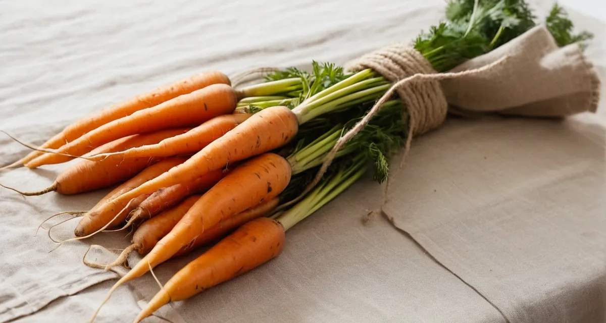 Frisch geerntete Möhren – bunte Karotten aus dem Garten